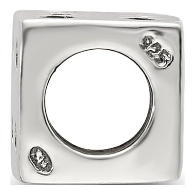 Sterling Silver Antique Dice Bead – view 4