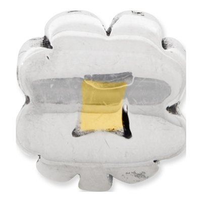 Gold-Plated Sterling Silver Clover Bead – view 5