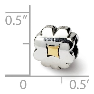 Gold-Plated Sterling Silver Clover Bead – view 6