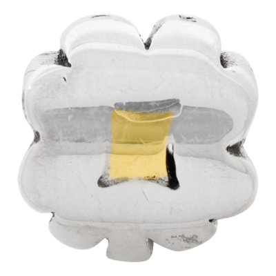 Gold-Plated Sterling Silver Clover Bead
