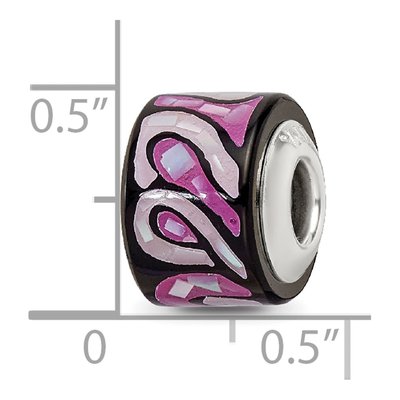 Sterling Silver Mother of Pearl MOP Mosaic Bead – view 6