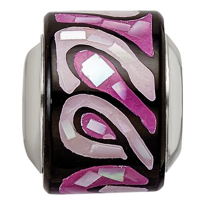 Sterling Silver Mother of Pearl MOP Mosaic Bead – view 7
