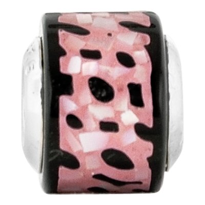 Sterling Silver Mother of Pearl Mosaic Bead