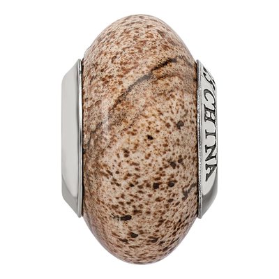 Sterling Silver Picture Jasper Bead – view 7
