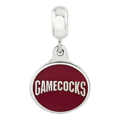 Sterling Silver Univ of South Carolina Dangle Bead