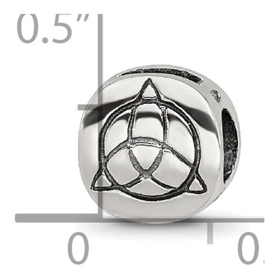 Sterling Silver Celtic Trinity Bead – view 6
