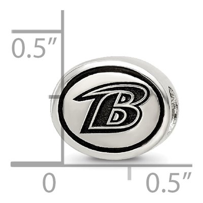 Sterling Silver Baltimore Ravens Bead – view 6
