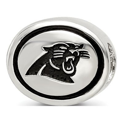 Sterling Silver Carolina Panthers Bead