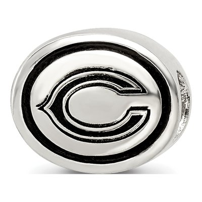Sterling Silver Chicago Bears Bead