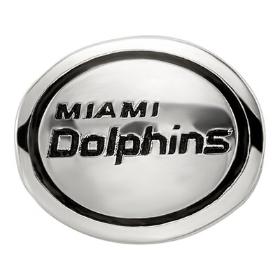 Sterling Silver Miami Dolphins Bead – view 5
