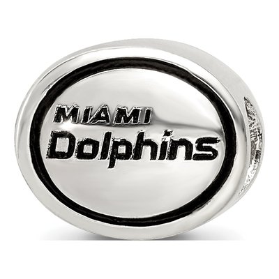 Sterling Silver Miami Dolphins Bead – view 7