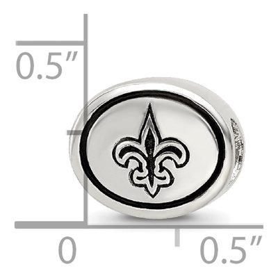 Sterling Silver Orleans Saints Bead – view 6