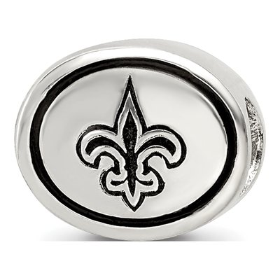Sterling Silver Orleans Saints Bead