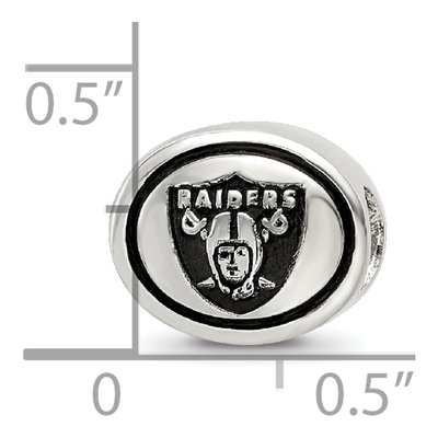 Sterling Silver Oakland Raiders Bead – view 6