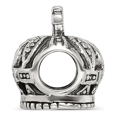 Sterling Silver Crown Bead – view 4