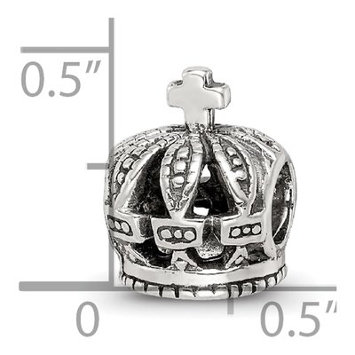 Sterling Silver Crown Bead – view 6