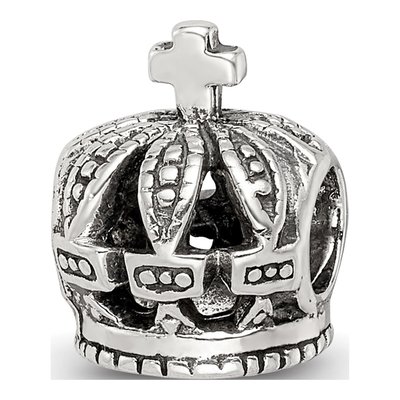 Sterling Silver Crown Bead