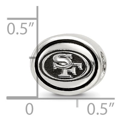 Sterling Silver San Francisco 49ers Bead – view 6