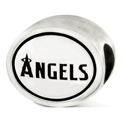 Sterling Silver LA Angels Antiqued Bead