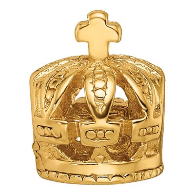 Gold-Plated Sterling Silver Crown Bead – view 5