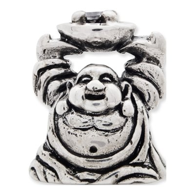 Sterling Silver CZ Buddha Bead – view 5
