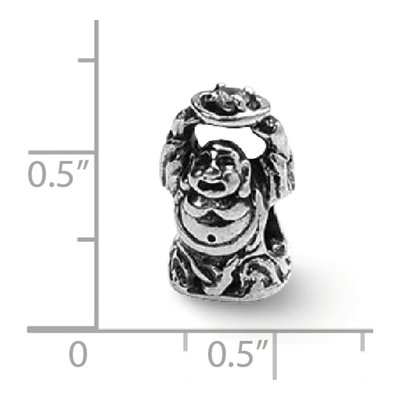 Sterling Silver CZ Buddha Bead – view 6