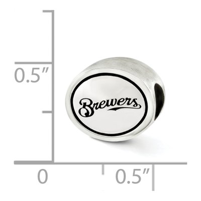Sterling Silver Milwaukee Brewers Antiqued Bead – view 3