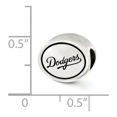 Sterling Silver LA Dodgers Antiqued Bead – view 3