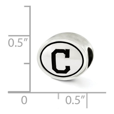 Sterling Silver Cleveland Indians Antiqued Bead – view 3