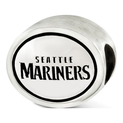 Sterling Silver Seattle Mariners Antiqued Bead