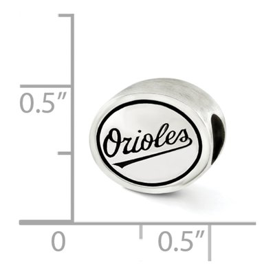 Sterling Silver Baltimore Orioles Antiqued Bead – view 3