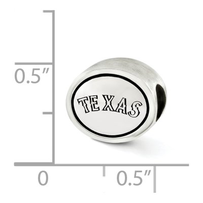 Sterling Silver Texas Rangers Antiqued Bead – view 3