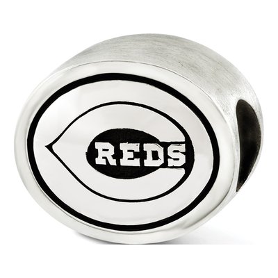 Sterling Silver Cincinnati Reds Antiqued Bead – view 2