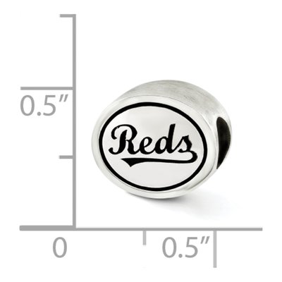 Sterling Silver Cincinnati Reds Antiqued Bead – view 3