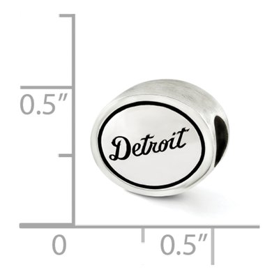 Sterling Silver Detroit Tigers Antiqued Bead – view 3