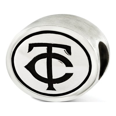 Sterling Silver Minnesota Twins Antiqued Bead – view 2