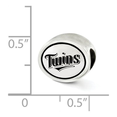 Sterling Silver Minnesota Twins Antiqued Bead – view 3