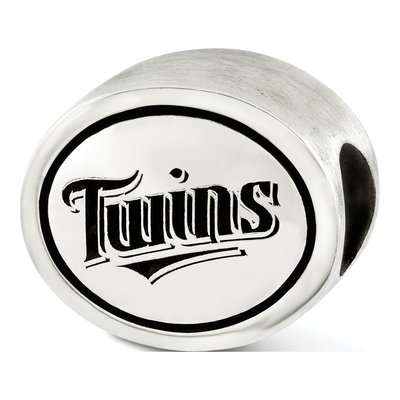 Sterling Silver Minnesota Twins Antiqued Bead