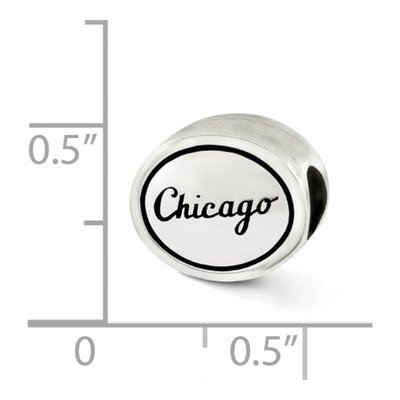 Sterling Silver Chicago Sox Bead – view 3