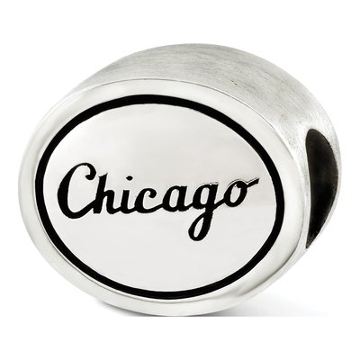 Sterling Silver Chicago Sox Bead