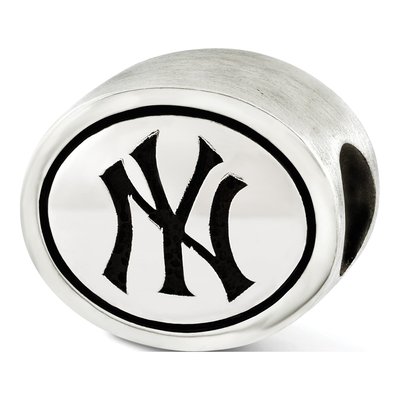 Sterling Silver NY Yankees Antiqued Bead – view 2