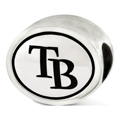 Sterling Silver Tampa Bay Rays Antiqued Bead – view 2