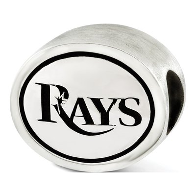 Sterling Silver Tampa Bay Rays Antiqued Bead