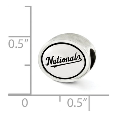 Sterling Silver Washington Nationals Bead – view 3
