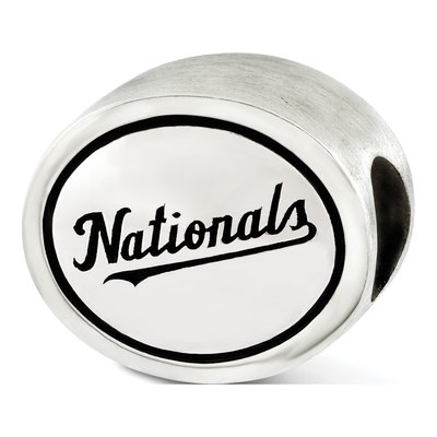 Sterling Silver Washington Nationals Bead
