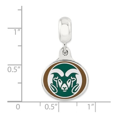 Sterling Silver Colorado State Enamel Dangle Bead – view 3