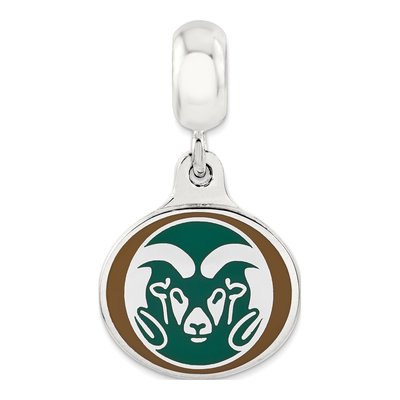 Sterling Silver Colorado State Enamel Dangle Bead