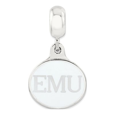 Sterling Silver Eastern Michigan Dangle Bead
