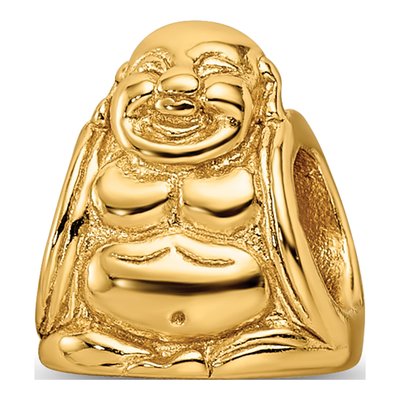 Gold-Plated Sterling Silver Buddha Bead