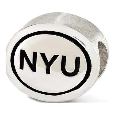 Sterling Silver NYU Antiqued Bead – view 2